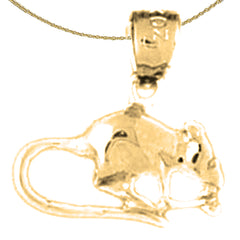 14K or 18K Gold Mouse Pendant