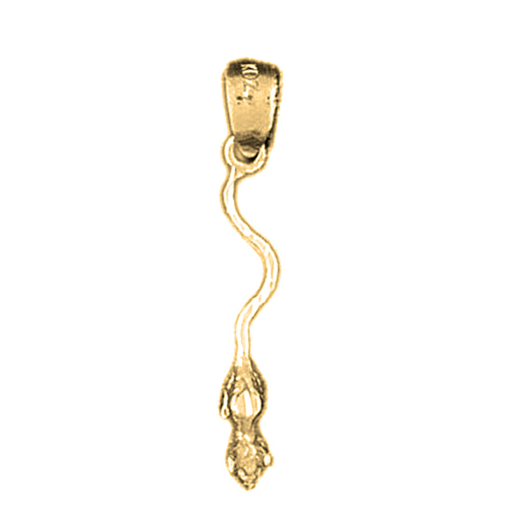 Yellow Gold-plated Silver Rat Pendant