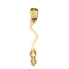 Yellow Gold-plated Silver Rat Pendant