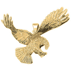 Yellow Gold-plated Silver Eagle Pendant