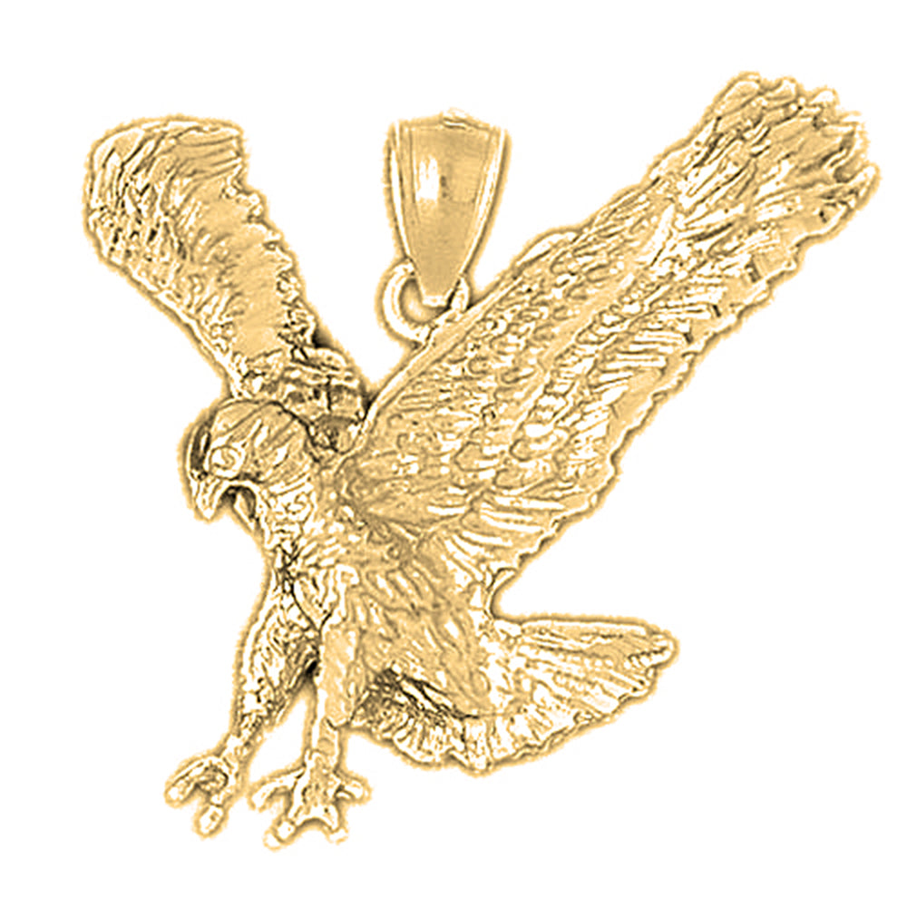 Yellow Gold-plated Silver Eagle Pendant