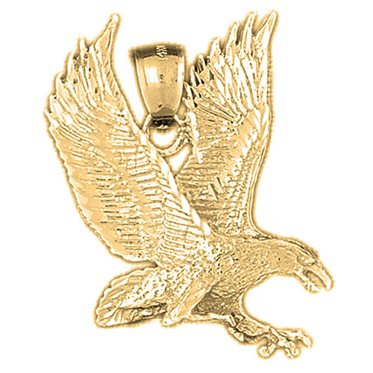 Yellow Gold-plated Silver Eagle Pendant