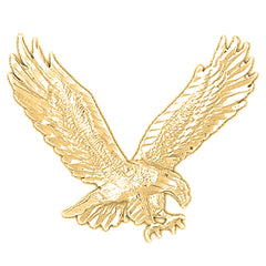 Yellow Gold-plated Silver Eagle Pendant