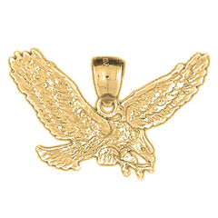 Yellow Gold-plated Silver Eagle Pendant