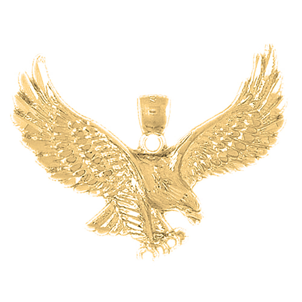 Yellow Gold-plated Silver Eagle Pendant