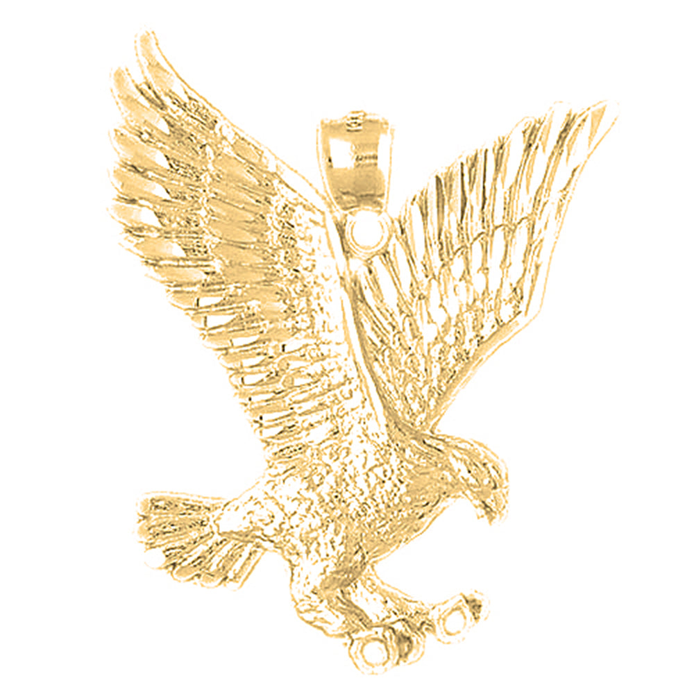 Yellow Gold-plated Silver Eagle Pendant