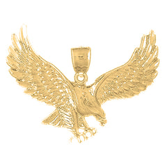 Yellow Gold-plated Silver Eagle Pendant