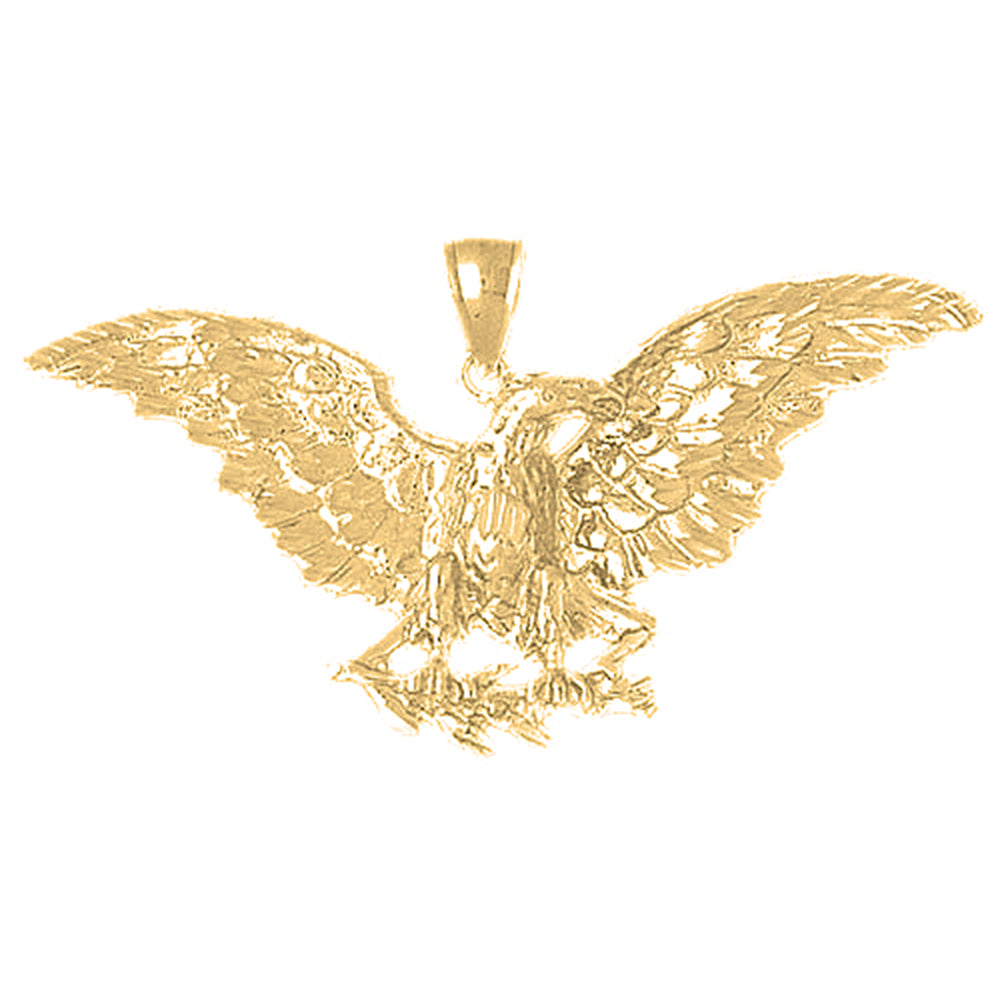 Yellow Gold-plated Silver Eagle Pendant