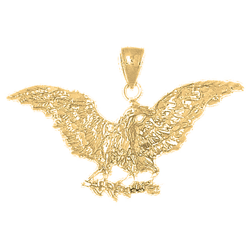 Yellow Gold-plated Silver Eagle Pendant