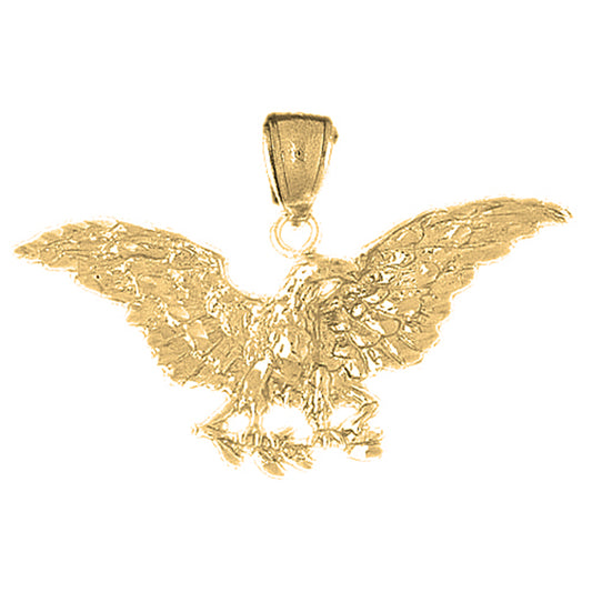 Yellow Gold-plated Silver Eagle Pendant