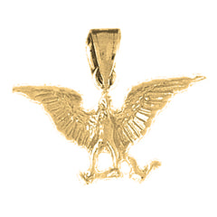 Yellow Gold-plated Silver Eagle Pendant