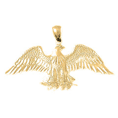 Yellow Gold-plated Silver Eagle Pendant