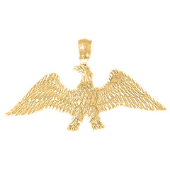 Yellow Gold-plated Silver Eagle Pendant