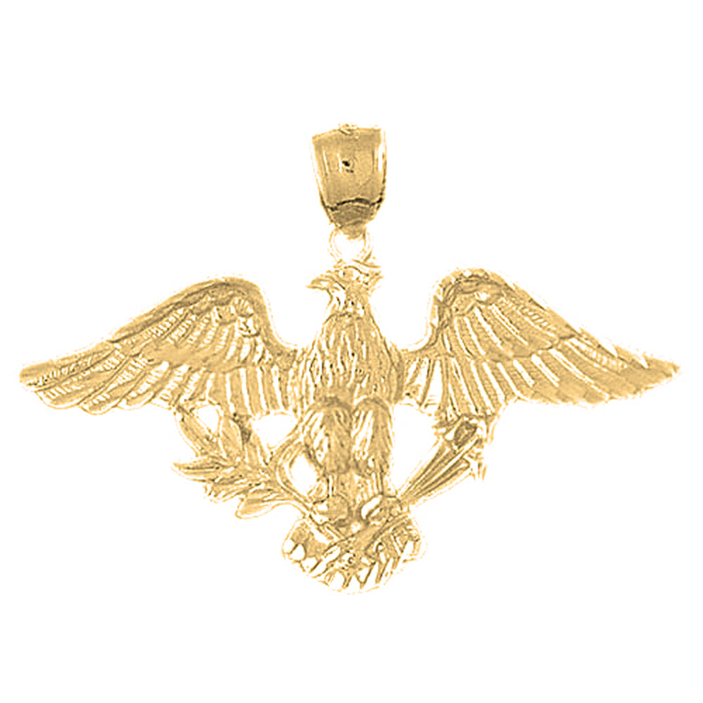 Yellow Gold-plated Silver Eagle Pendant