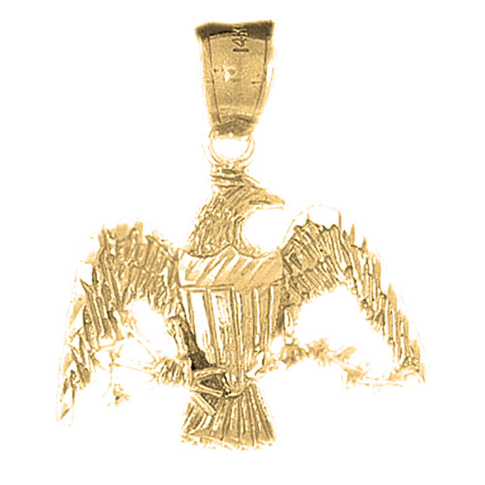 Yellow Gold-plated Silver Eagle Pendant