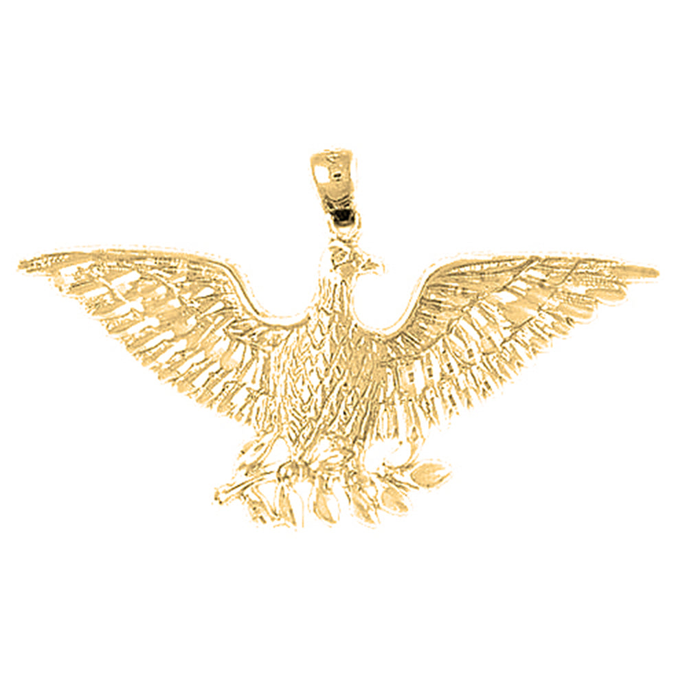 Yellow Gold-plated Silver Eagle Pendant