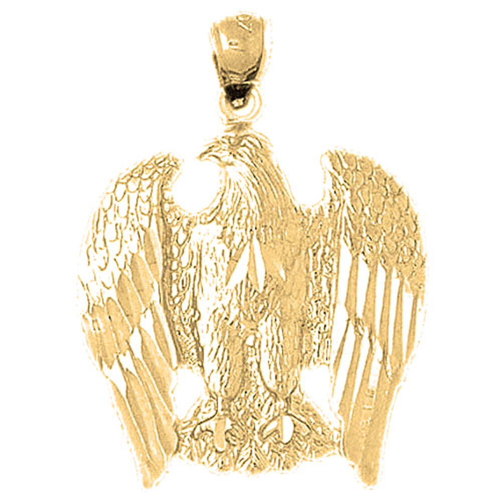 Yellow Gold-plated Silver Eagle Pendant