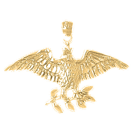 Yellow Gold-plated Silver Eagle Pendant