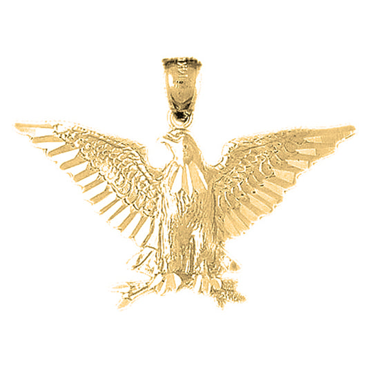 Yellow Gold-plated Silver Eagle Pendant