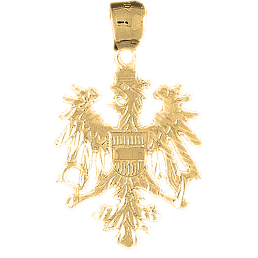 Yellow Gold-plated Silver Eagle Pendant