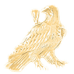 Yellow Gold-plated Silver Eagle Pendant