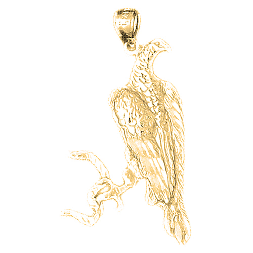 Yellow Gold-plated Silver Eagle Pendant