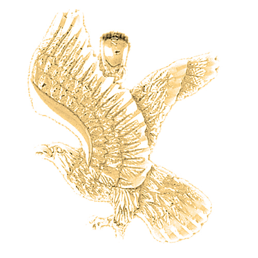 Yellow Gold-plated Silver Eagle Pendant