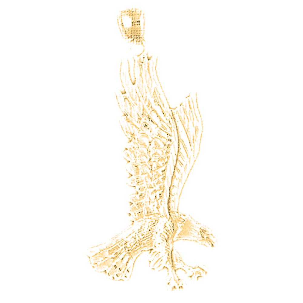 Yellow Gold-plated Silver Eagle Pendant