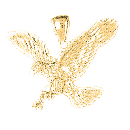 Yellow Gold-plated Silver Eagle Pendant