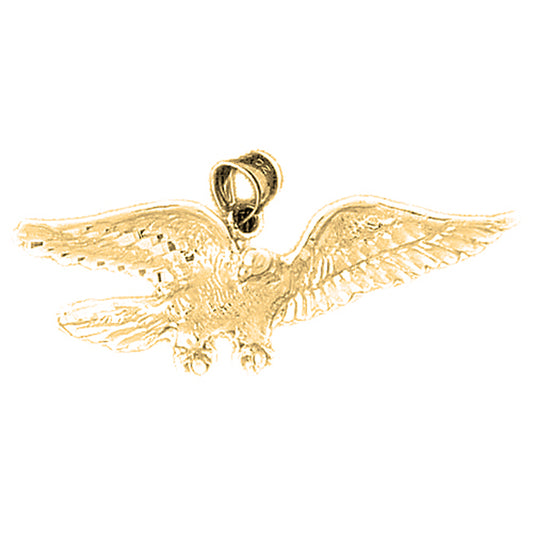 Yellow Gold-plated Silver Eagle Pendant