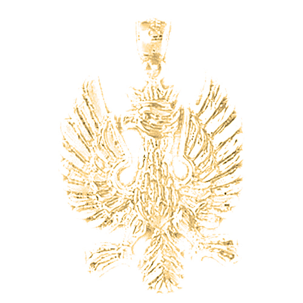 Yellow Gold-plated Silver Eagle Pendant