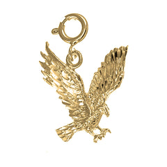 Yellow Gold-plated Silver Eagle Pendant