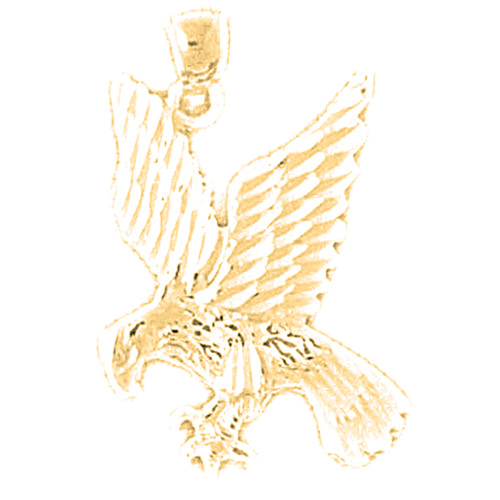 Yellow Gold-plated Silver Eagle Pendant