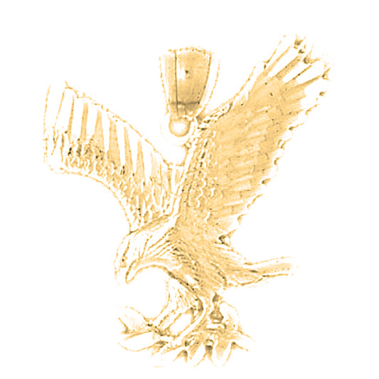 Yellow Gold-plated Silver Eagle Pendant