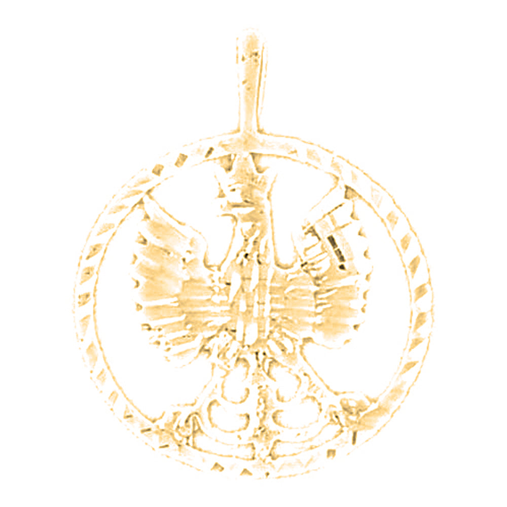 Yellow Gold-plated Silver Eagle Pendant