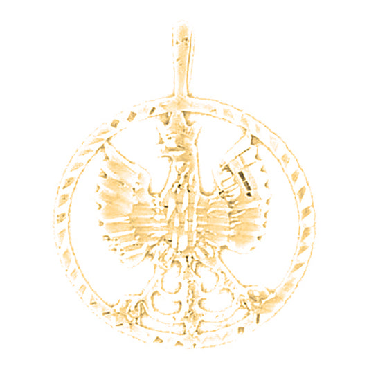 Yellow Gold-plated Silver Eagle Pendant