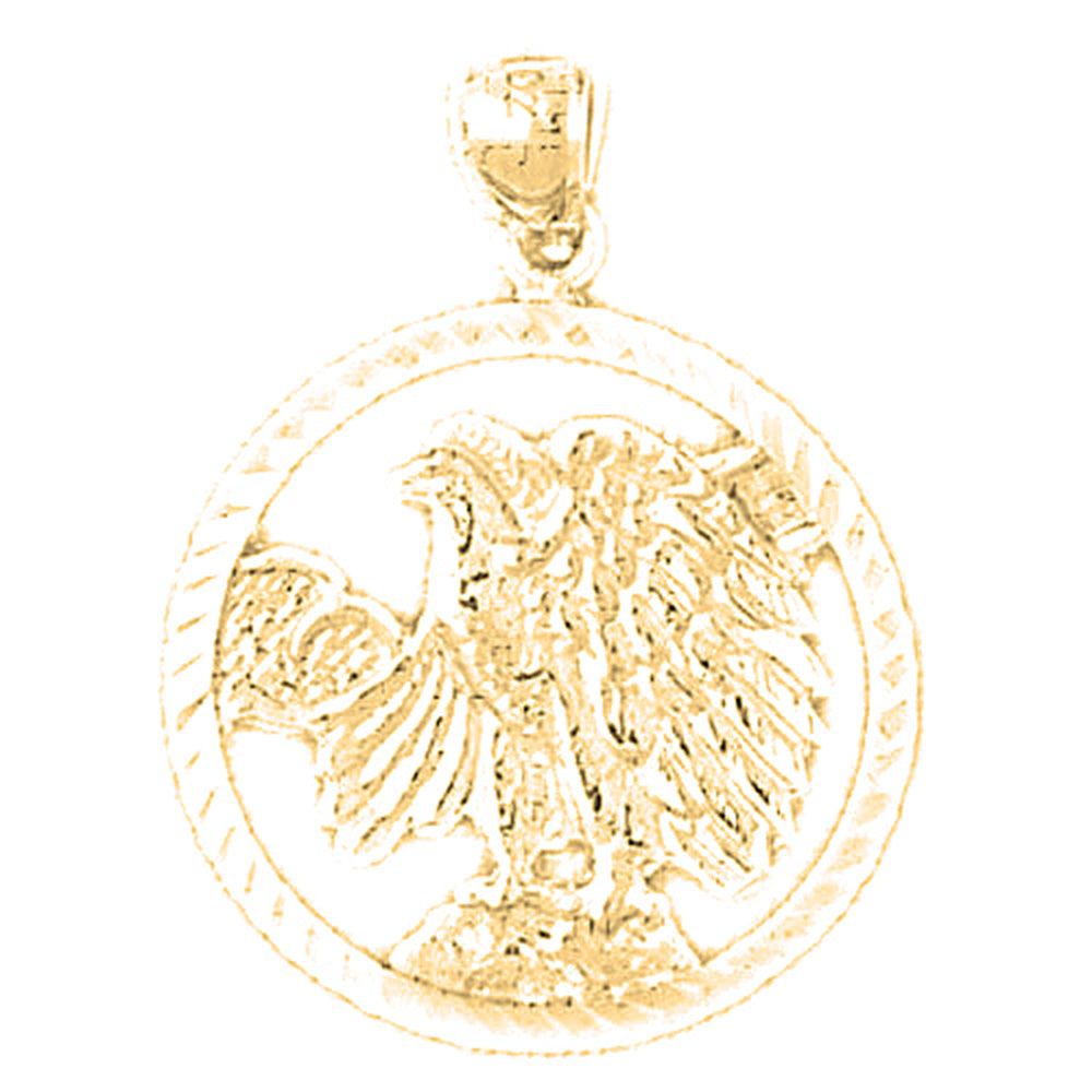 Yellow Gold-plated Silver Eagle Pendant