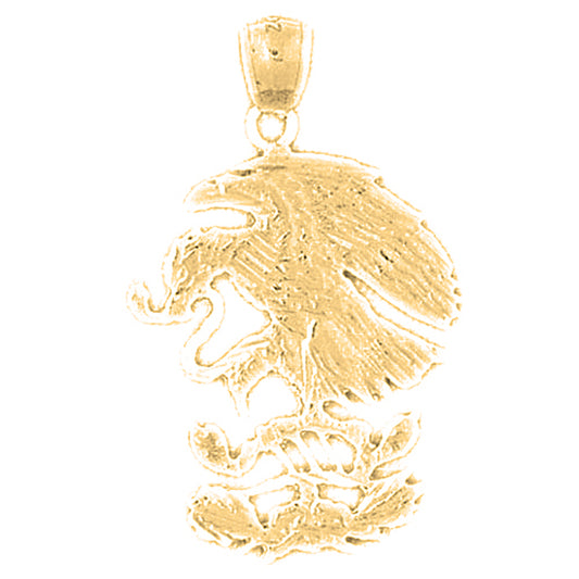 Yellow Gold-plated Silver Eagle Pendant