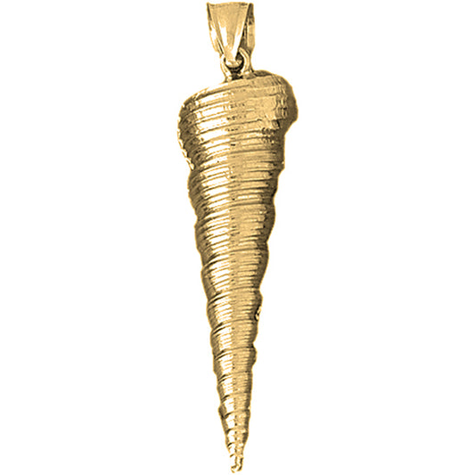 Yellow Gold-plated Silver Conch Shell Pendant