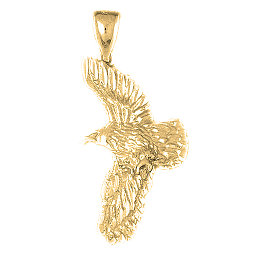 Yellow Gold-plated Silver Eagle Pendant