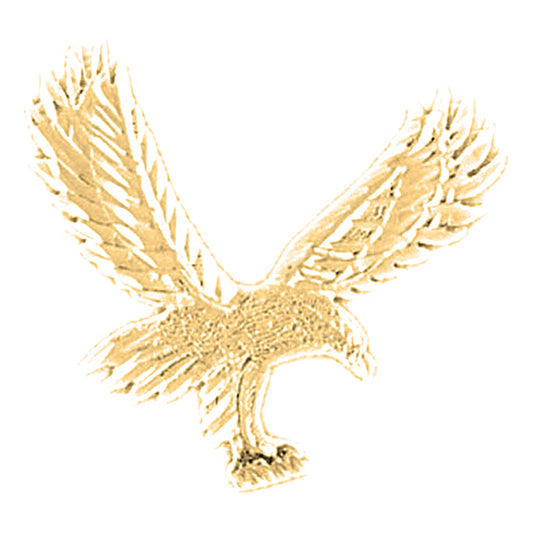 Yellow Gold-plated Silver Eagle Pendant