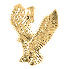 Yellow Gold-plated Silver Eagle Pendant