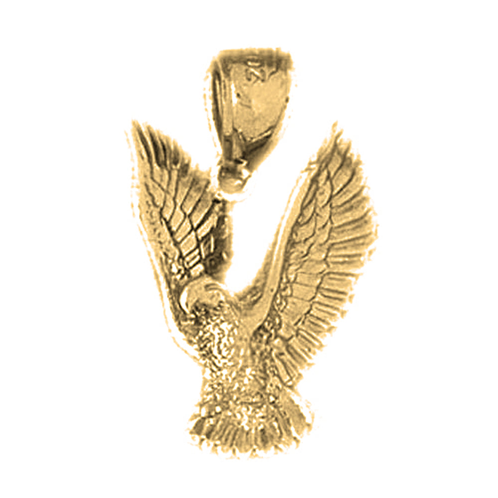 Yellow Gold-plated Silver Eagle Pendant