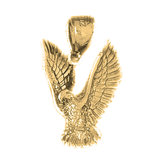 Yellow Gold-plated Silver Eagle Pendant