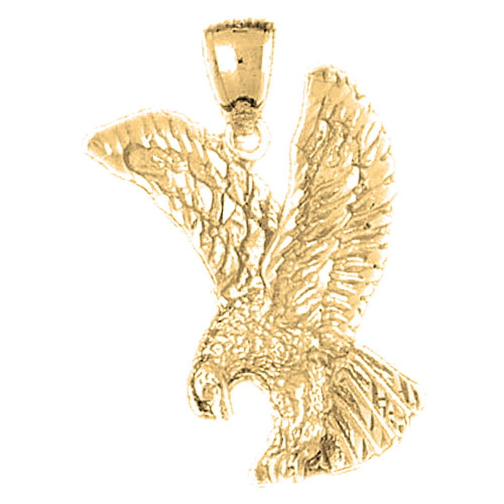 Yellow Gold-plated Silver Eagle Pendant