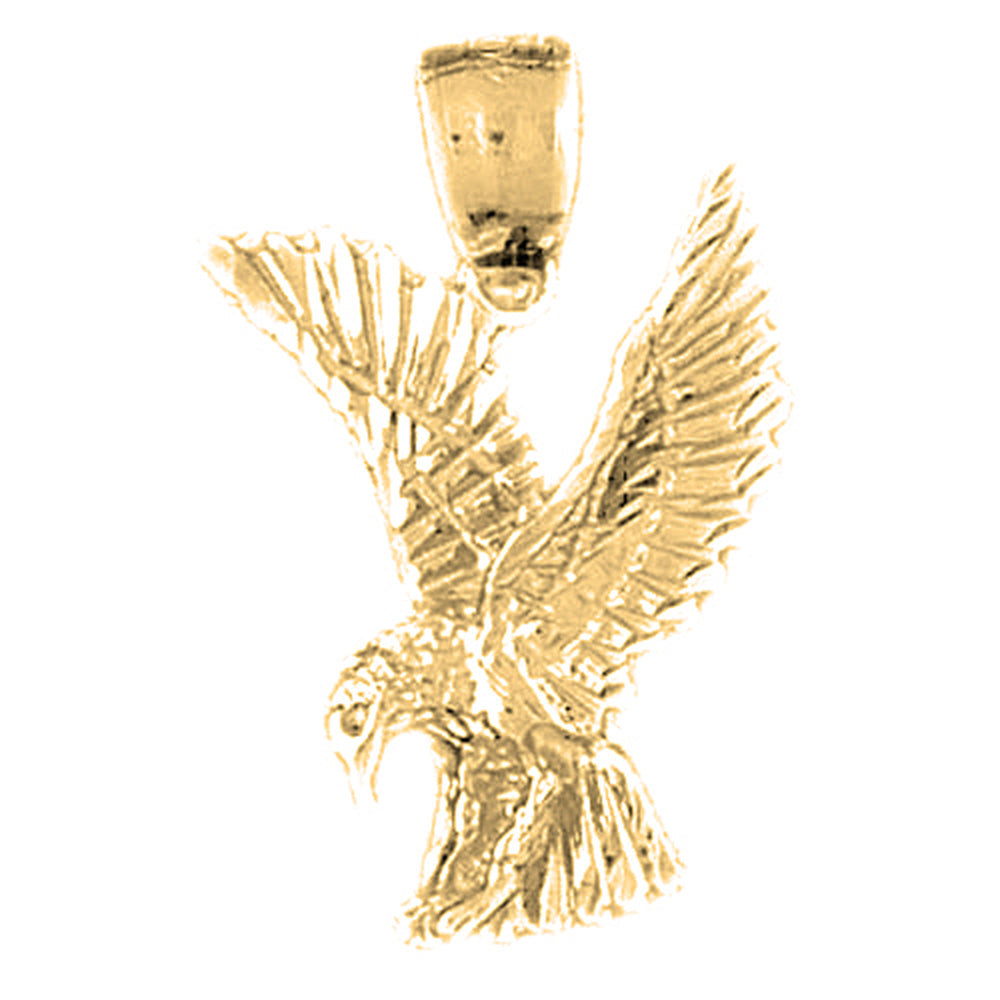 Yellow Gold-plated Silver Eagle Pendant