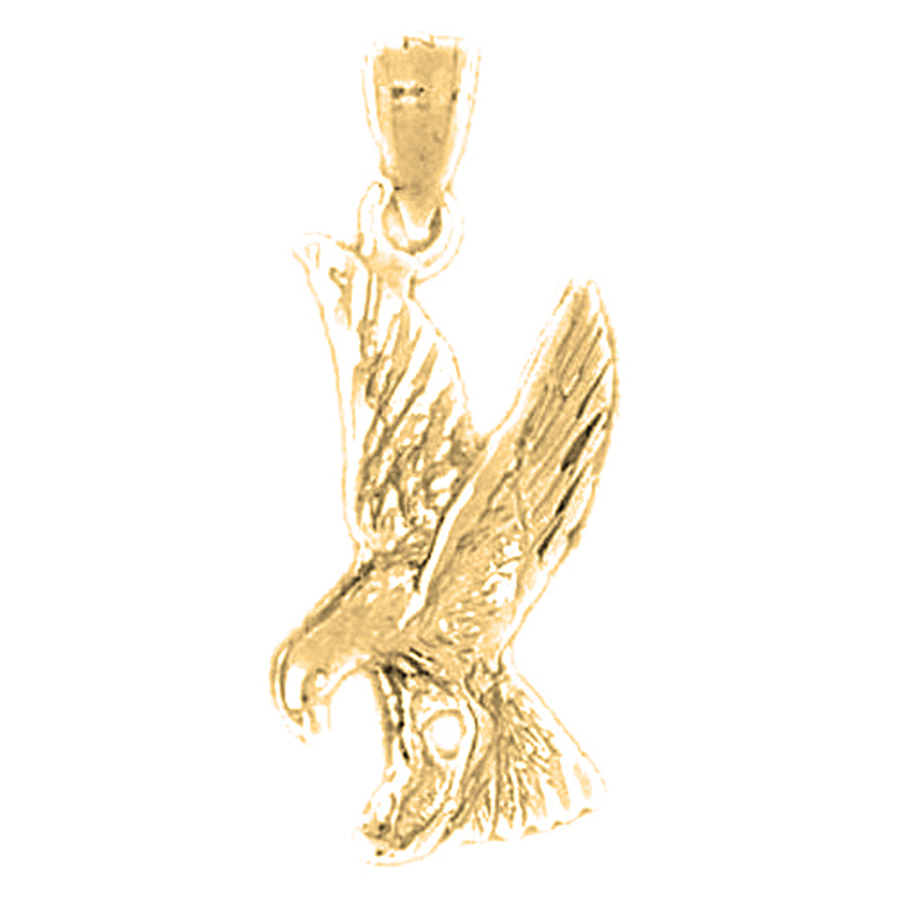 Yellow Gold-plated Silver Eagle Pendant