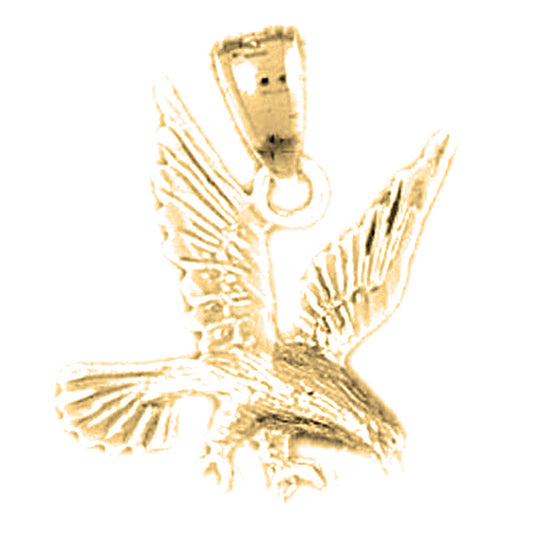 Yellow Gold-plated Silver Eagle Pendant