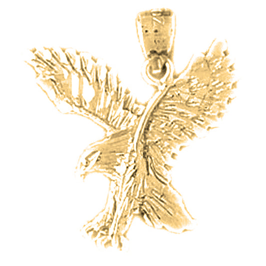 Yellow Gold-plated Silver Eagle Pendant