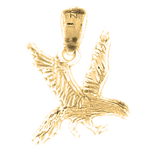 Yellow Gold-plated Silver Eagle Pendant